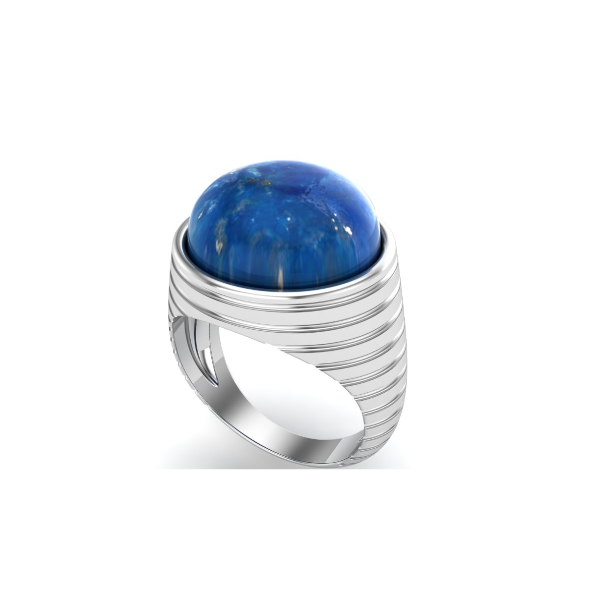 Bague lapis lazuli argent Norway chevalière